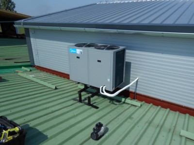 Montáž klimatizácie Midea 22 kW výkonu do výrobnej haly